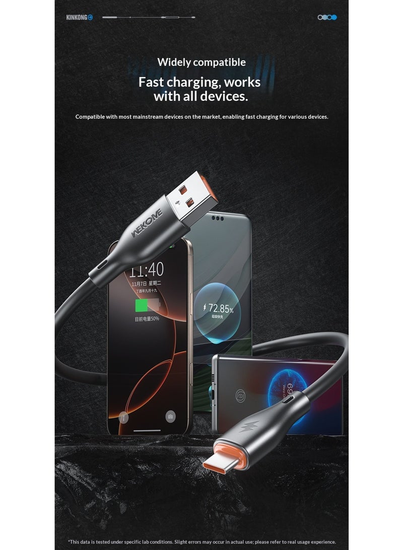WEKOME Flash Series Type-C to iPhone Fast Charging Cable | PD 35W Fast Charging, 480Mbps High-Speed ​​Transmission, Thickened and Resilient, Widely Compatible (Black) - Image 2